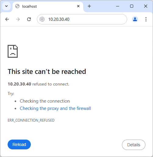 Chrome–cant-be-reached–ERR_CONNECTION_REFUSED
