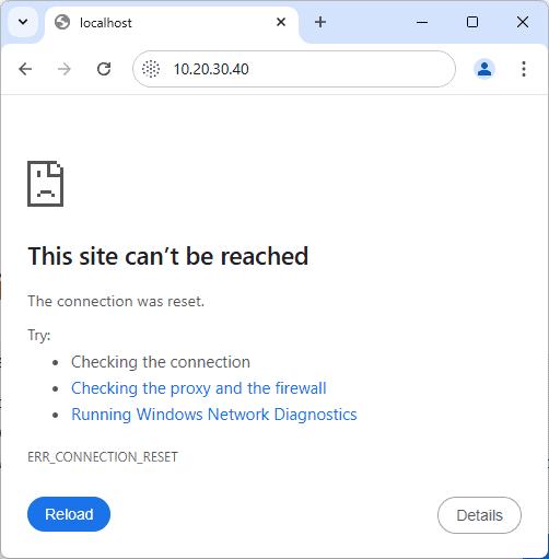 Chrome–cant-be-reached–ERR_CONNECTION_RESET
